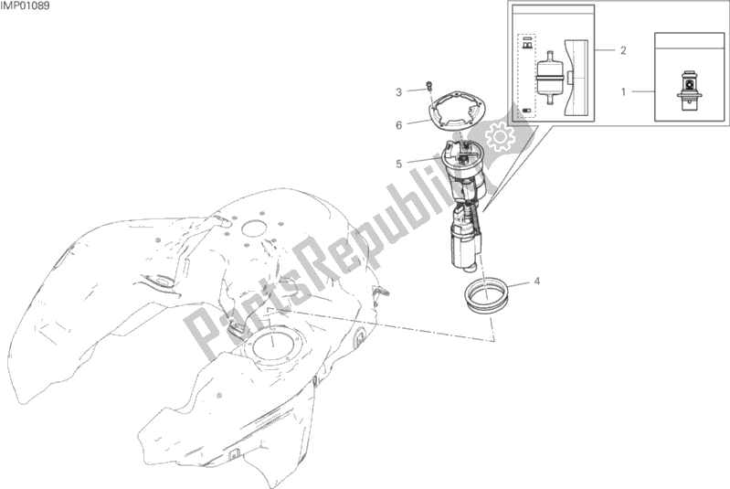 Wszystkie części do Pompa Paliwowa Ducati Multistrada 1260 ABS Brasil 2019